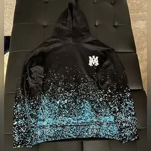 超美品 最安値AMIRI アミリ Crystal Painter Hoodie AMIRI Crystal Painter Hoodie Black/Blue/Crystal White Men's - US
